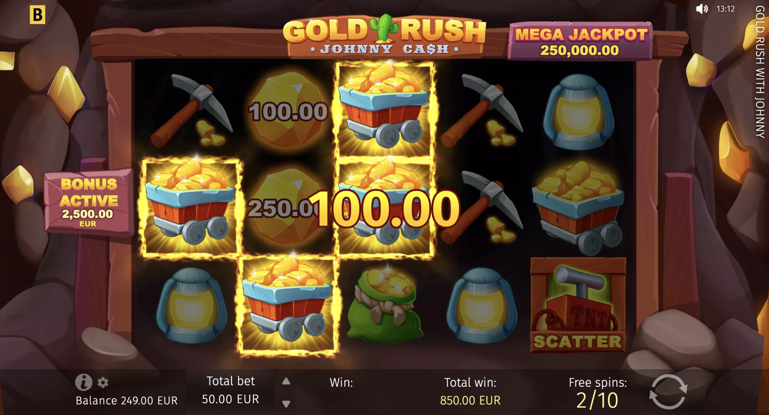 Gold Rush with Johnny Cash gameplay screenshot 1